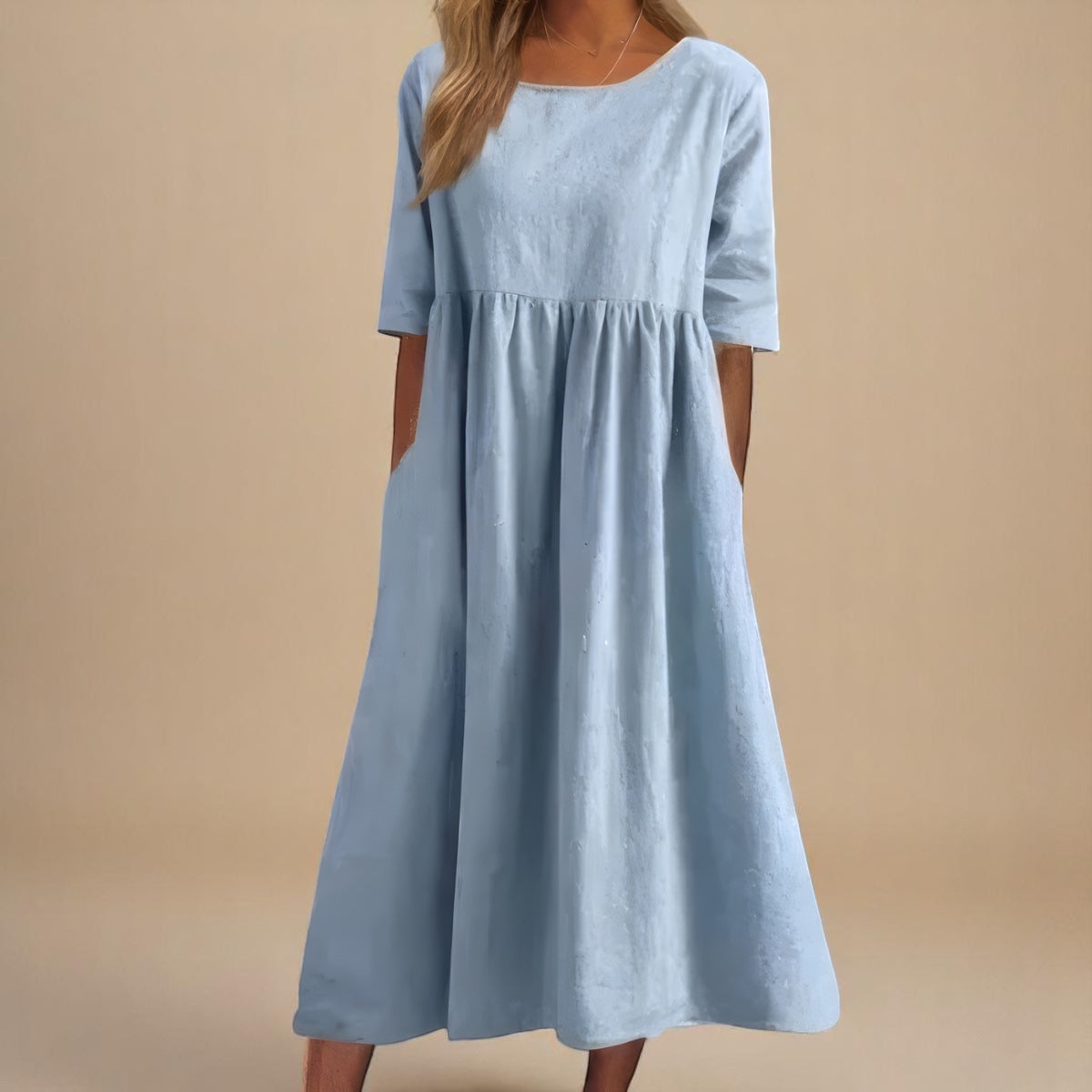 Véronique – Robe en coton flatteuse