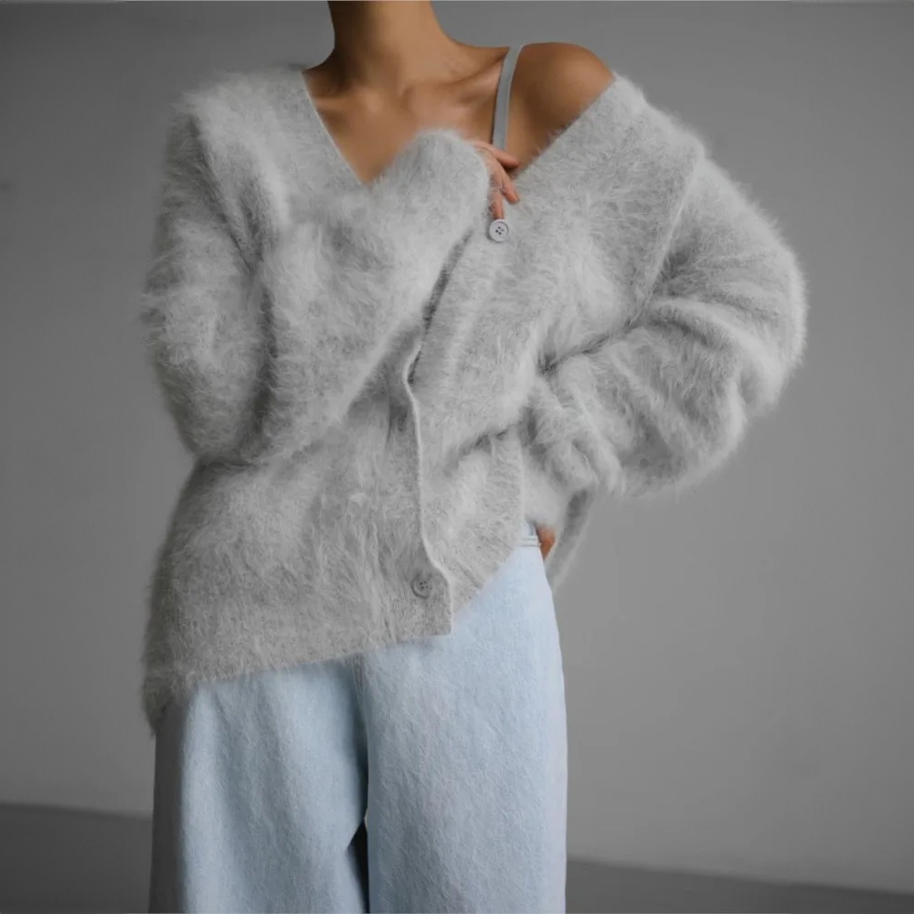 DHALIA | Elegancki oversize'owy kardigan