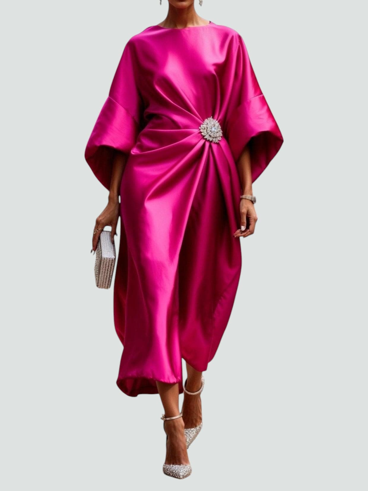 Albertine – Robe longue élégante en satin
