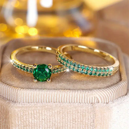 Bague Duo Émeraude Serena émeraude | Or
