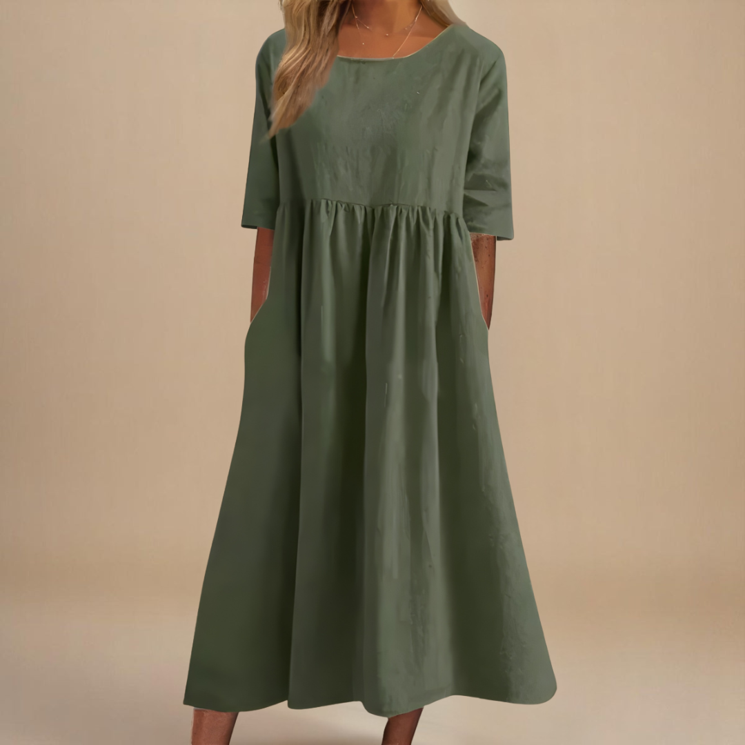 Véronique – Robe en coton flatteuse