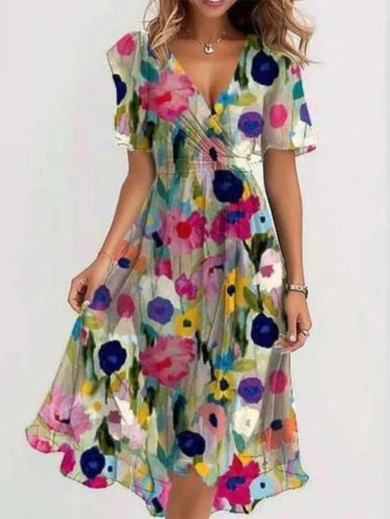 LAVINA™ – Robe Midi Boho Vibrante