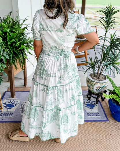 Marcelline | Maxi Toile Intemporelle – Élégance Flatteuse avec Confort et Fluidité