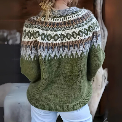Elodie – Pull chaud avec motif d'hiver
