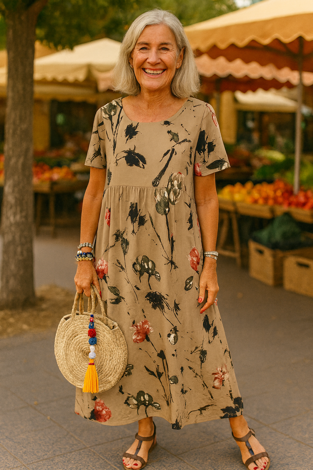Lucie | Robe Maxi Florale Vintage - Légère, Flatteuse & Élégante sans Effort
