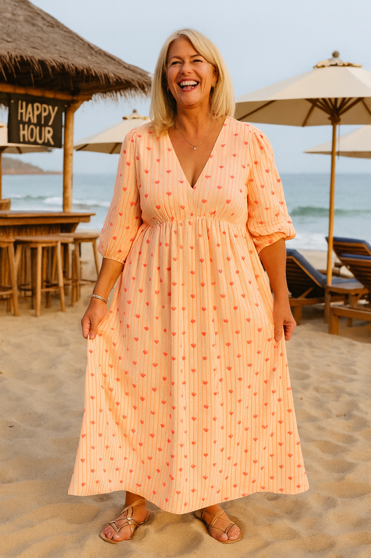 Amelia | Robe Maxi Heartflow – Où le confort rencontre la confiance