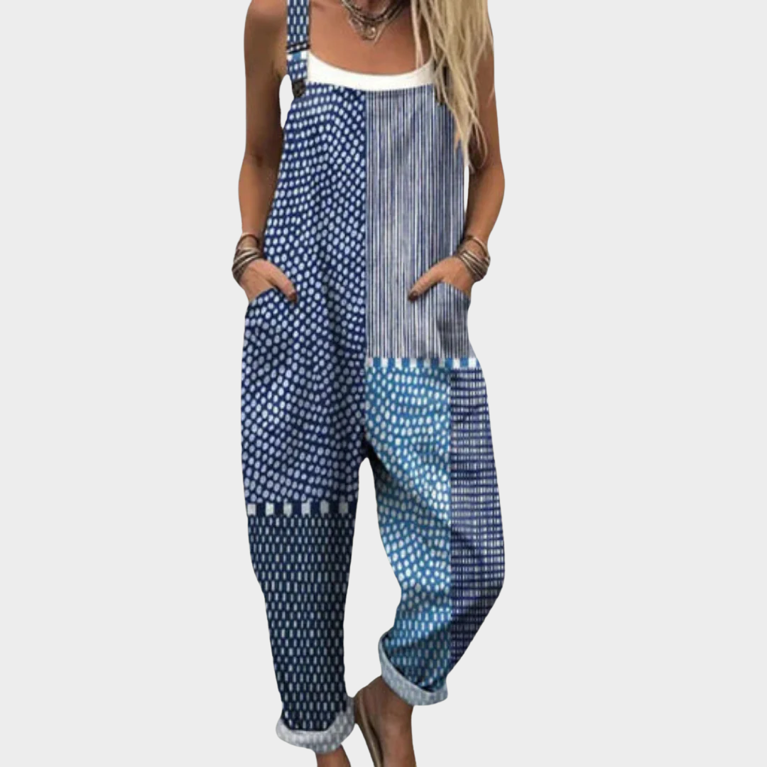 LENNY | JUMPSUIT CHIC À RAYURES CARREES