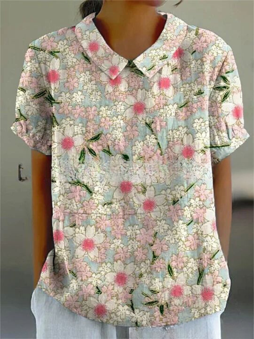 MARLENE™ – Chemise à Imprimé Vintage
