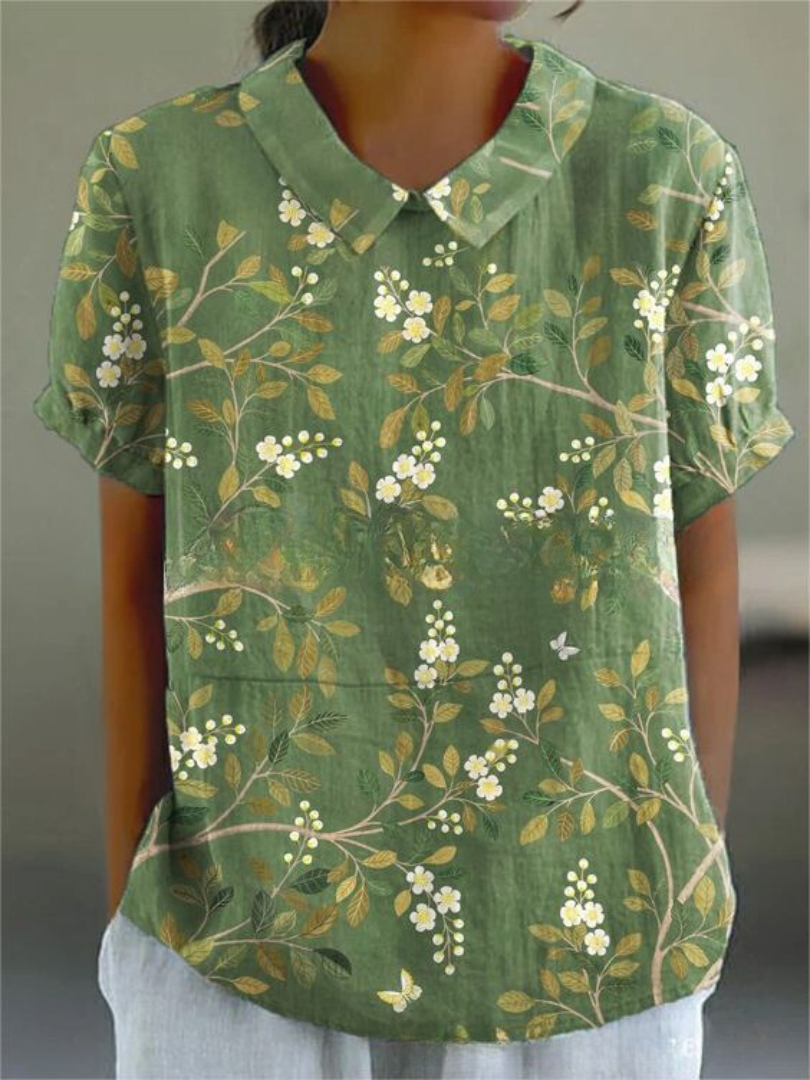 MARLENE™ – Chemise à Imprimé Vintage