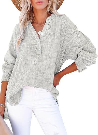 AYLA™ – Blouse décontractée à col en V