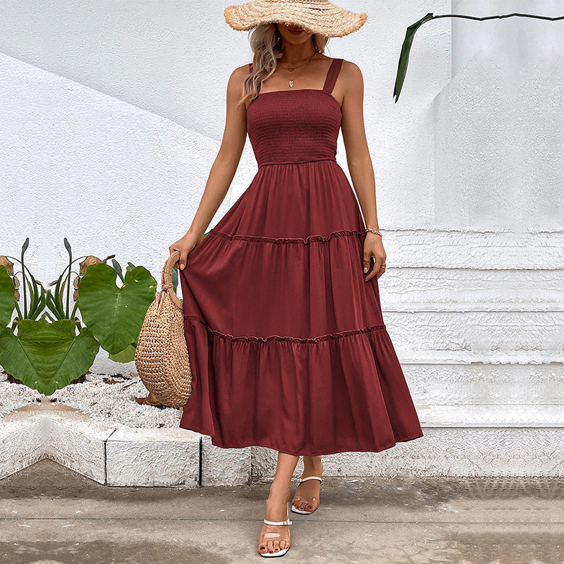 FIORELLE™ – Robe d'été vintage à volants et dos nu