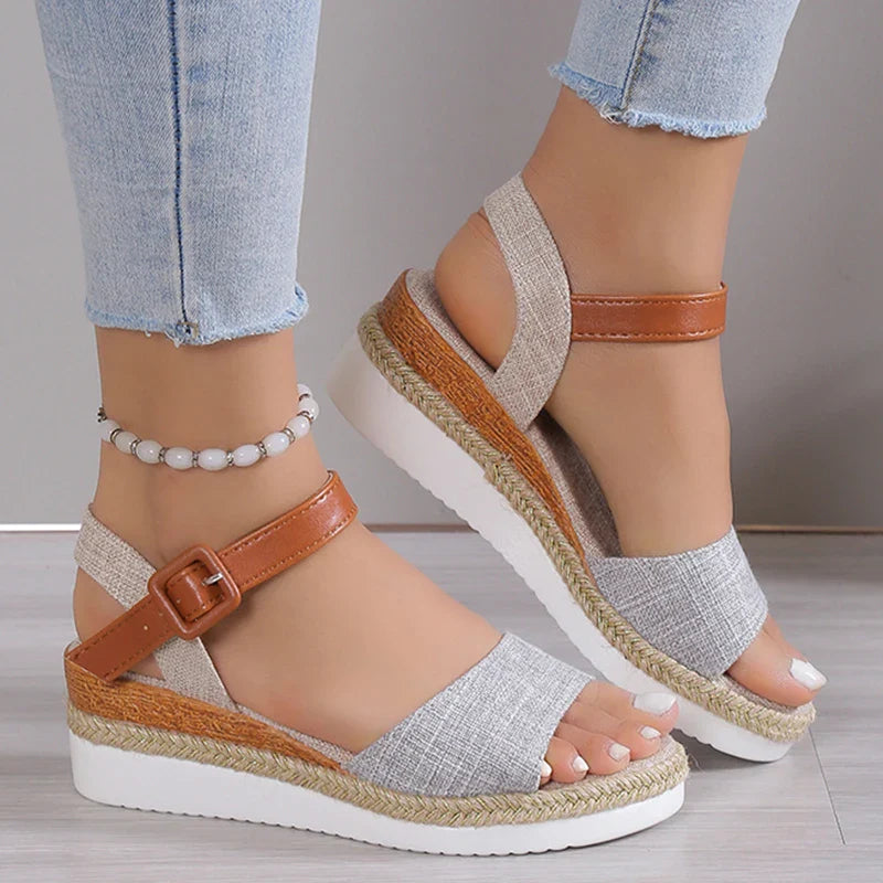 CHARLENE™ – Sandales à Talon Wedge Décontractées