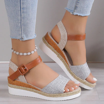 CHARLENE™ – Sandales à Talon Wedge Décontractées