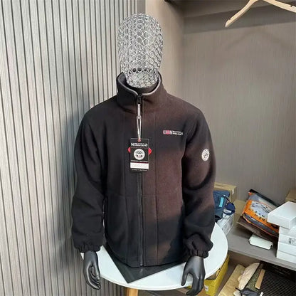 Noorwegen bestelling! !! Heren warmte-isolatie fleece opstaande kraag jas Ameika-stijl verdikte winter casual ritssluiting