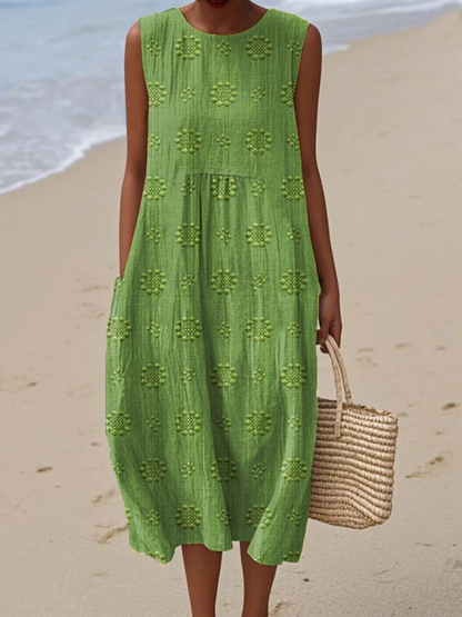 Sara | Robe Midi à Motifs