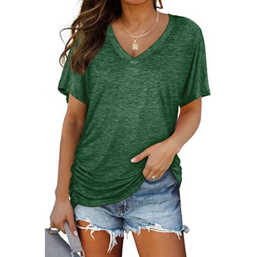 EILY™ - Chemise Loose Fit Col V Classique