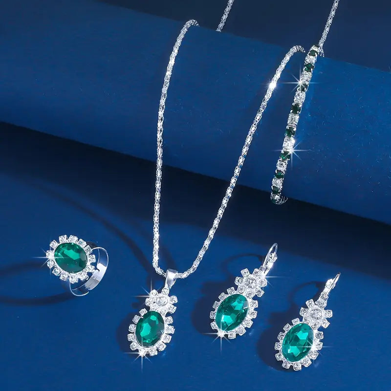 Bijoux Seloria Grevalyn émeraude | Or Blanc