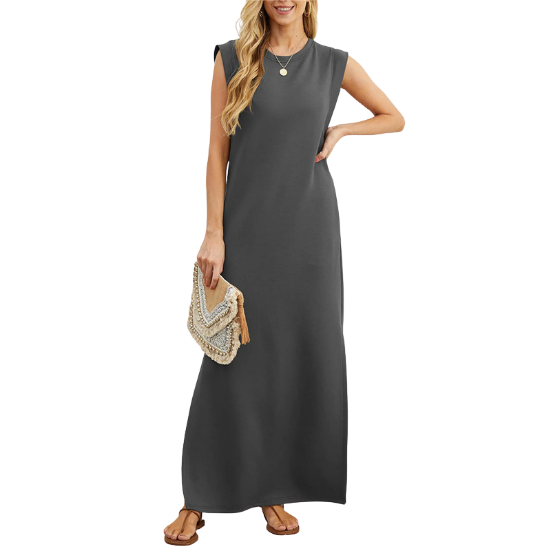 RIANE™ – Robe maxi de plage sans manches classique