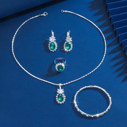 Bijoux Seloria Grevalyn émeraude | Or Blanc