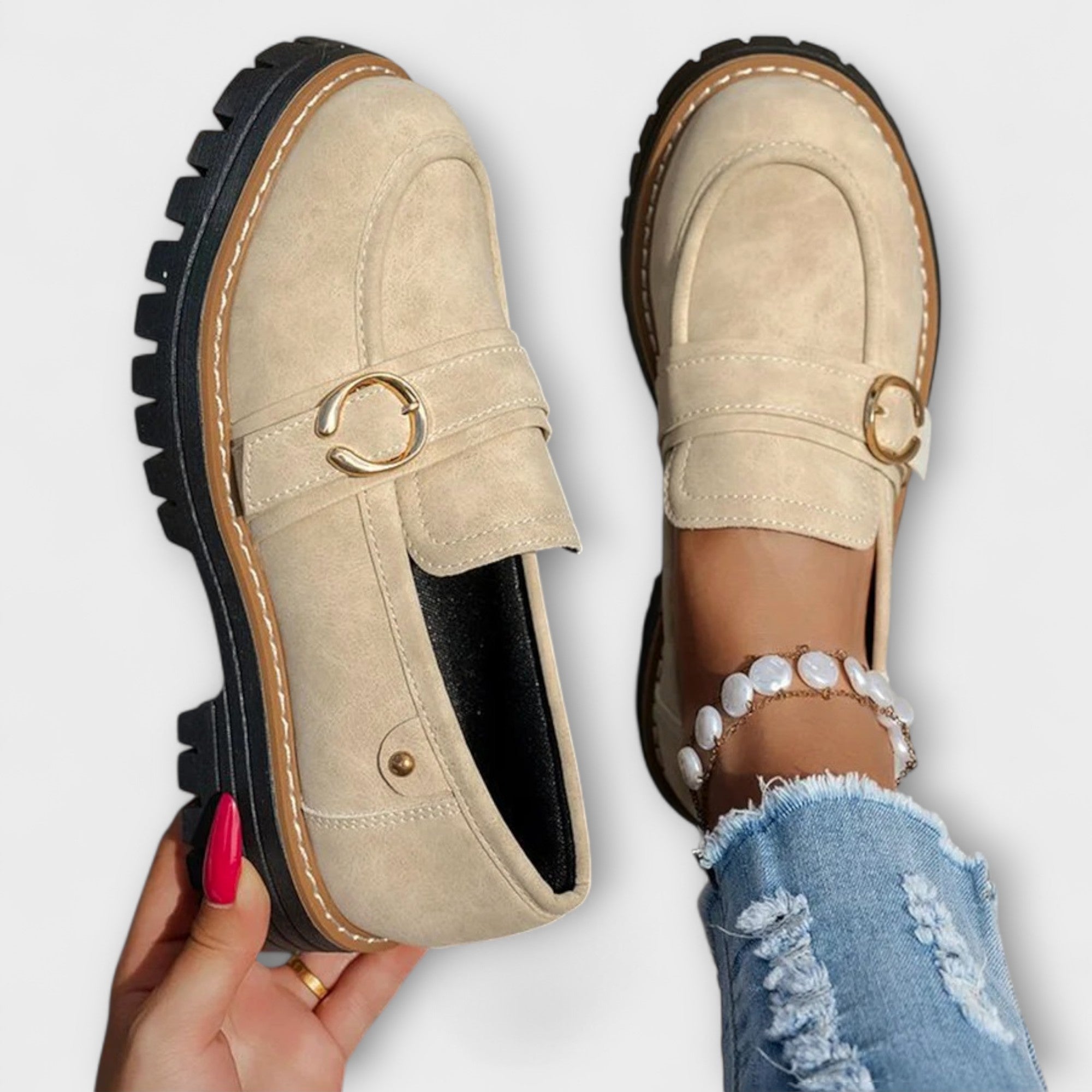 Sylvie™ | Mocassins Casual à Bout Rond