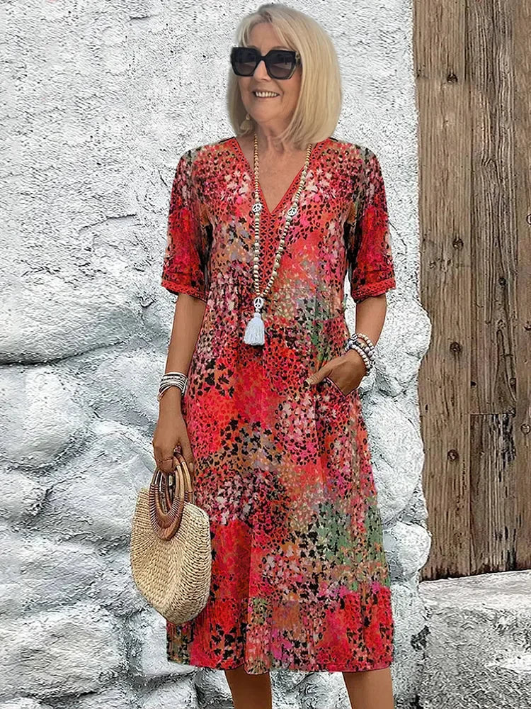 Michèle – Robe légère avec décolleté en V