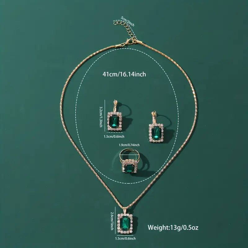 Bijoux Sylvara Greenveil émeraude | Or blanc