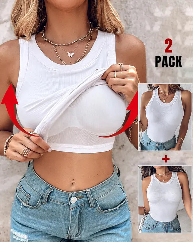 DASHA™ - Débardeur avec soutien-gorge intégré confort (Pack de 2)
