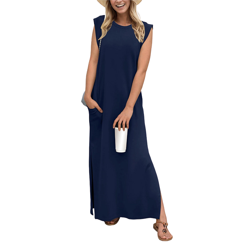 RIANE™ – Robe maxi de plage sans manches classique